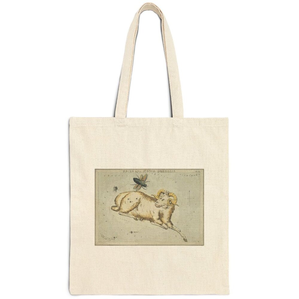 Aries and Musca Borealis Cotton Canvas Tote Bag, NWOT
